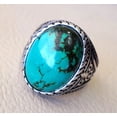 thumbnail image 3 of Tibetan Turquoise Ring, Silver Jewelry, 925 Silver Ring, Father's Day, AAA Natural Turquoise, December Birthstone Ring, Heavy Mens Ring, Spiritual Healing Gemstone, Christmas, Signet Mens Ring, 3 of 6