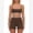 Brown, variant on Layered Workout Sets for Women 2 Piece Polka Dot Sports Bra High Waist Biker Shorts Active Gym Yoga Pilates Outfits M Brown