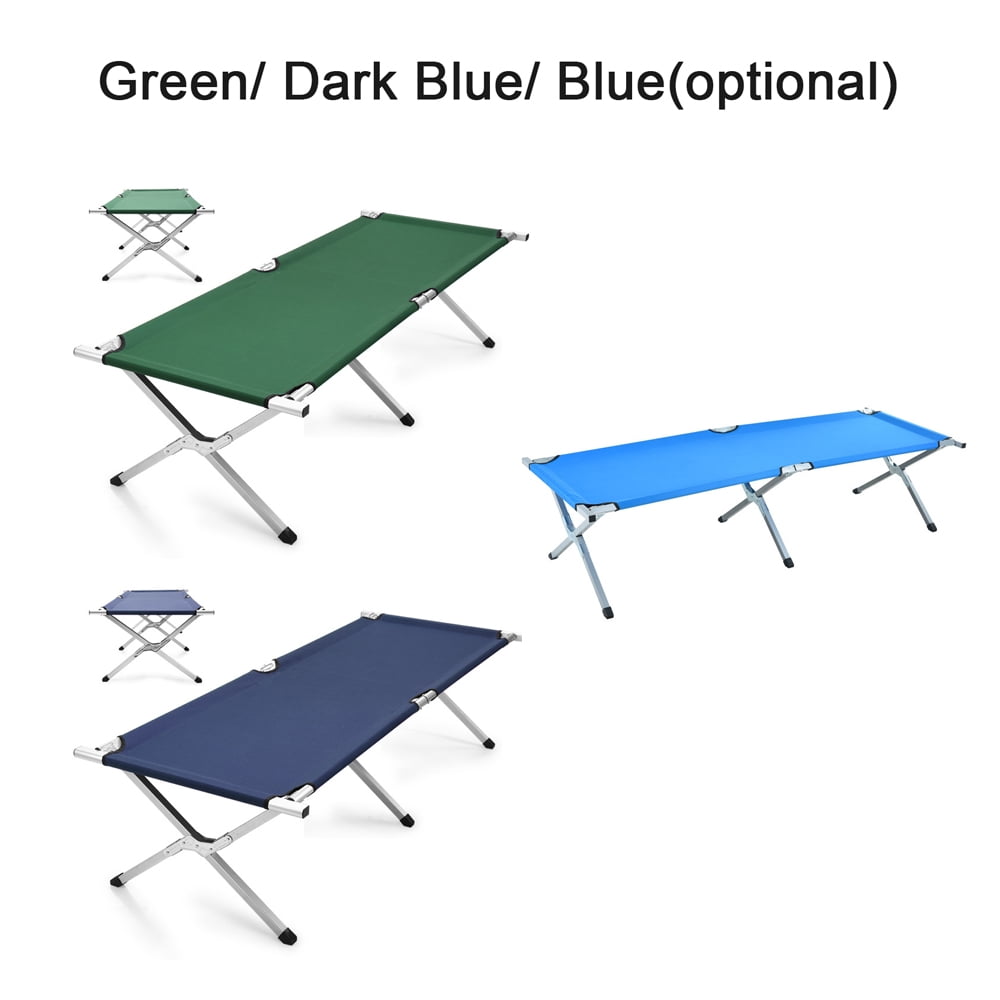Carevas Folding Camping Bed Portable Lightweight Cot Bed Sleeping Cot 150kg Max. Load With Carrying Bag For Outdoor Camping Hiking Travel Fishing Home