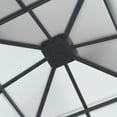 thumbnail image 3 of VEIKOUS 12' x 12' Hardtop Gazebo, Metal Frame Gazebo with 2-Tier Polycarbonate Roof , Gray, 3 of 16