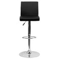 thumbnail image 5 of EMMA + OLIVER Adjustable Height Panel Back Bar Stool, Black Vinyl (Set of 2), 5 of 10