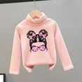 thumbnail image 3 of Iyufng Girls Sweatshirts,Fleece Graphic Cotton Crewneck Pullover Sweatshirt for Girls,Children's Small and Medium-sized Plush Thick Printed High Neck Fashion Tops,Teen Girls Pullover Tops, 3 of 3
