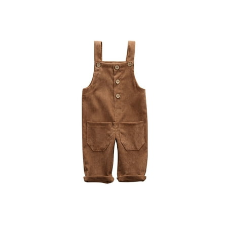 

Toddler Kids Overalls Harem Pants Boys Girls Pocket Corduroy Overalls Baby Suspender Jumpsuits Overall 0-5T