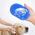 thumbnail image 5 of 2 Pcs Rabbit Grooming Kit, Cat Shampoo Brush Dog Grooming Brush Soothing Massage Rubber Comb with Adjustable Ring Handle for Long Short Haired Dogs and Cats (Blue+Yellow), 5 of 6