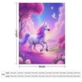 thumbnail image 2 of Unicorn in Fantasy Forest Blanket Soft Throw Warm Lightweight Plush Blanket for Couch Bed Sofa, 2 of 5