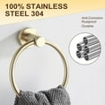 thumbnail image 2 of BGL 2-Pack Brushed Gold Towel Rings for Bathroom, 304 Stainless Steel Wall Mount Towel Holder Set, Rustproof Bath & Kitchen Accessories with Modern Matte Finish, 2 of 7