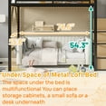 thumbnail image 6 of Mirightone Full Loft Bed with Storage Shelves, Metal Loft Bed with Stairs, Heavy Duty High Loft Bed with Wardrobe for Teens Adults, Black, 6 of 13