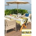 thumbnail image 4 of Outdoor Tablecloth with Umbrella Hole and Zipper, Bee Daisy Rectangle Table Cloth 60x84 Inch Waterproof Tablecloth, Botanical Eucalyptus Leaves Spring Love Yellow Picnic Table Cover for Patio Camping, 4 of 7