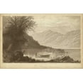 thumbnail image 2 of R. Hinshelwood 24x17 Black Ornate Wood Framed with Double Matting Museum Art Print Titled - The Susquehana, 2 of 4