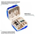 thumbnail image 2 of Flag of Israel Travel Portable Square Earring Organizer with Necklace Holder - Jewelry Box, Display Case - Store Rings, Earrings, Necklaces, Bracelets - Suitable for Girls and Women, 2 of 6