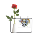thumbnail image 1 of Personalidad animal elefante pintado Botella de decoración de jarrones colgantes de flores rosas artificiales, 1 of 3