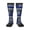3 Black, variant on Women's Knee High Socks Thin Blue Line Flag Print Thermal Soft Knee Long Socks