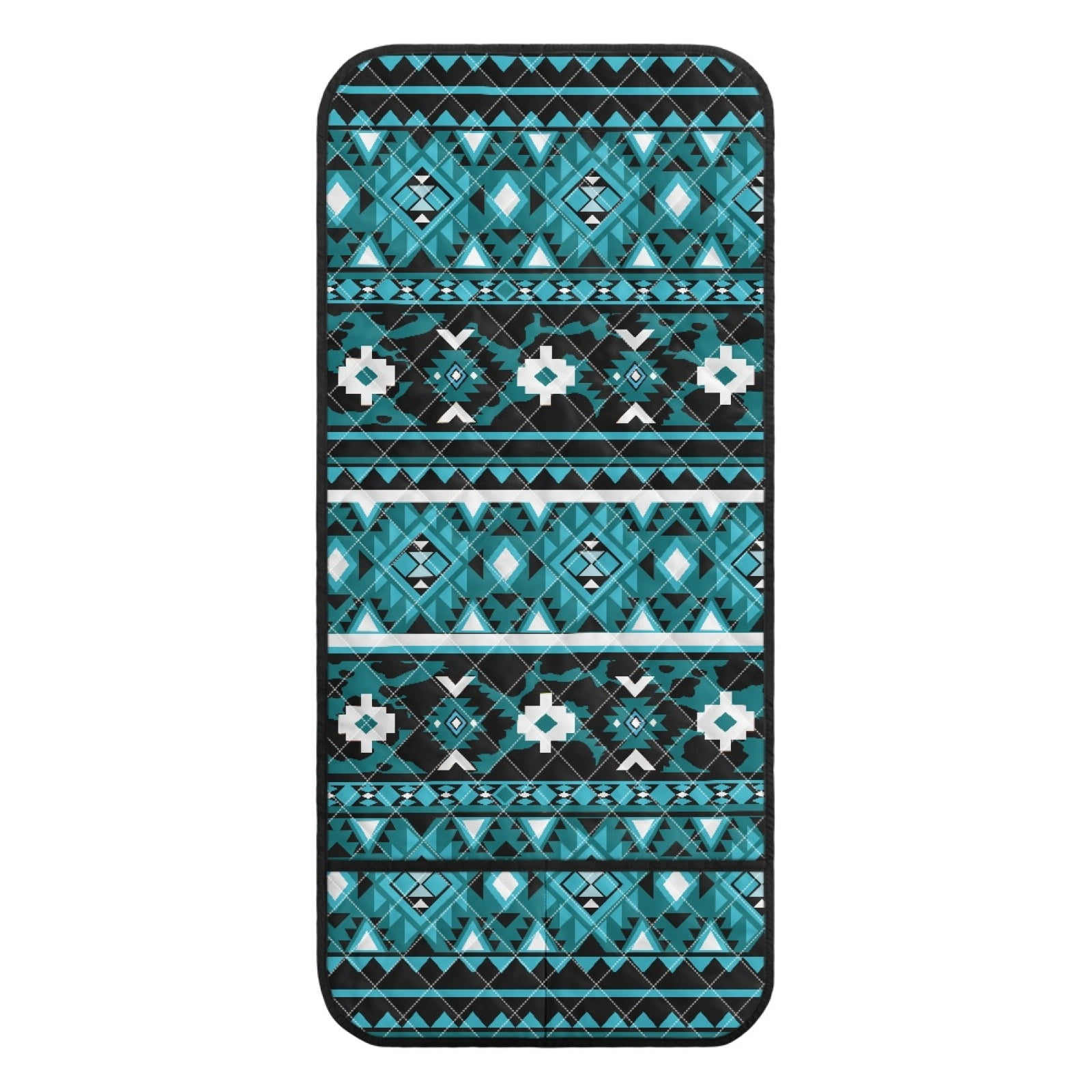 TSOVTHRID Blue Aztec Tribal Geometric Print Arm Rest Cover for Sofa with 2 Pockets Dustproof Chairs Arm Covers Anti-scratch Furniture Protector for Pet Dog Cats Easy to Install