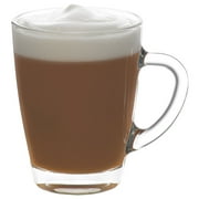 LAV Glass Coffee Mugs Set of 6 - Clear Glass Tea Mugs with Handle 10.25 oz