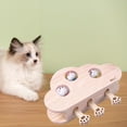 thumbnail image 3 of Juguete de madera con forma de nube para gatitos, para golpear a un ratón, para entrenamiento de mascotas, sólido, divertido y novedoso, con 5 agujeros ratones, 3 of 8