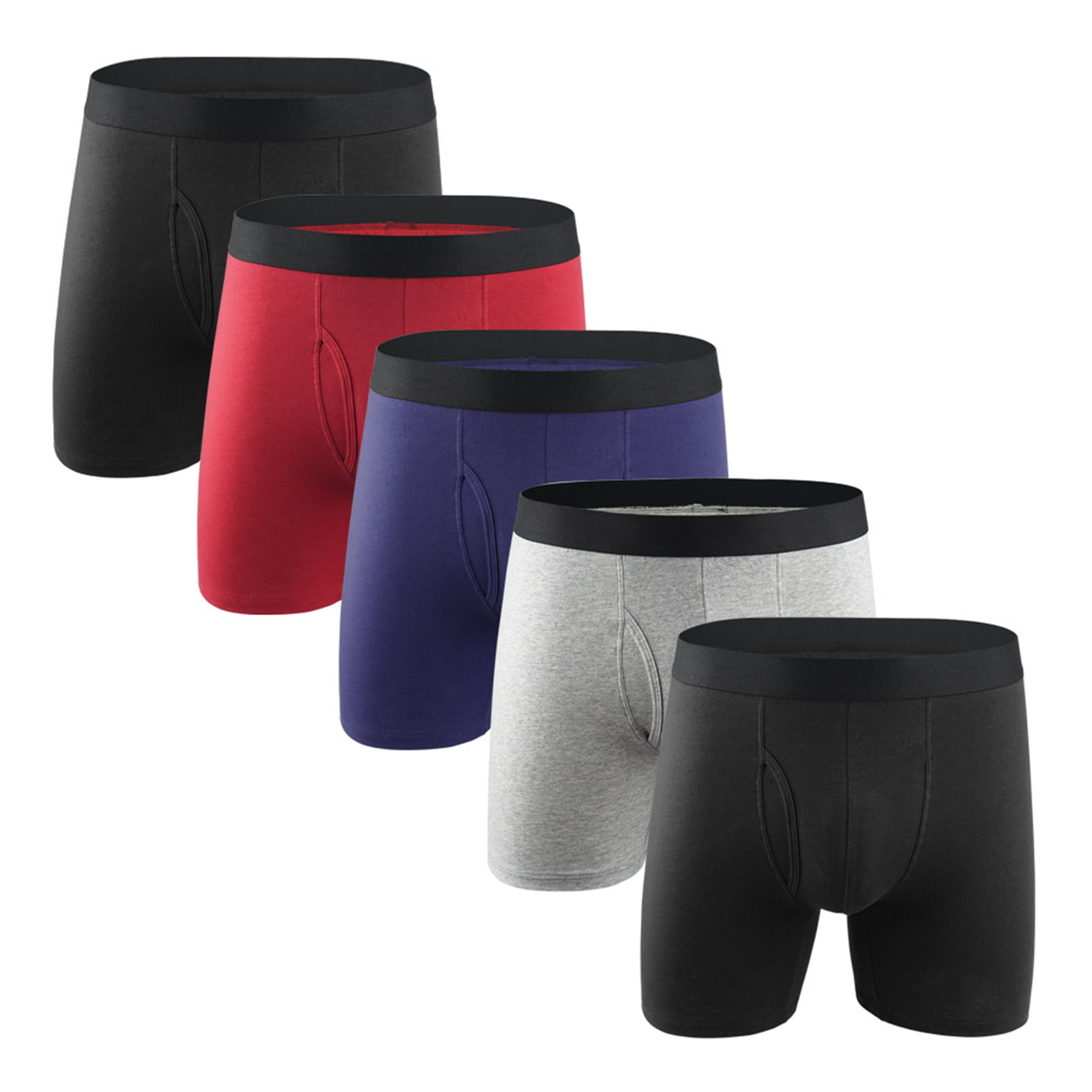 Mens Boxer shorts Soft Breathable Underwear Comfortable Solid Panties 