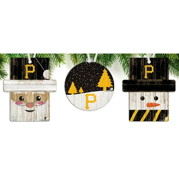 Pittsburgh Pirates 3-Pack Ornament Set