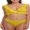 Yellow, variant on Charmo Women Ruffle Bikini Set Flounce Strap V Neck Low Rise Two Pieces Fashional Swimsuits Swimwear