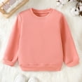 thumbnail image 2 of Ulanda Toddler Baby Boy Clothes Girl Basic Plain Sweatshirt Long Sleeve Shirts Kids Fall Winter Sweat Shirt Tops (Pink, 3-4 Years), 2 of 7