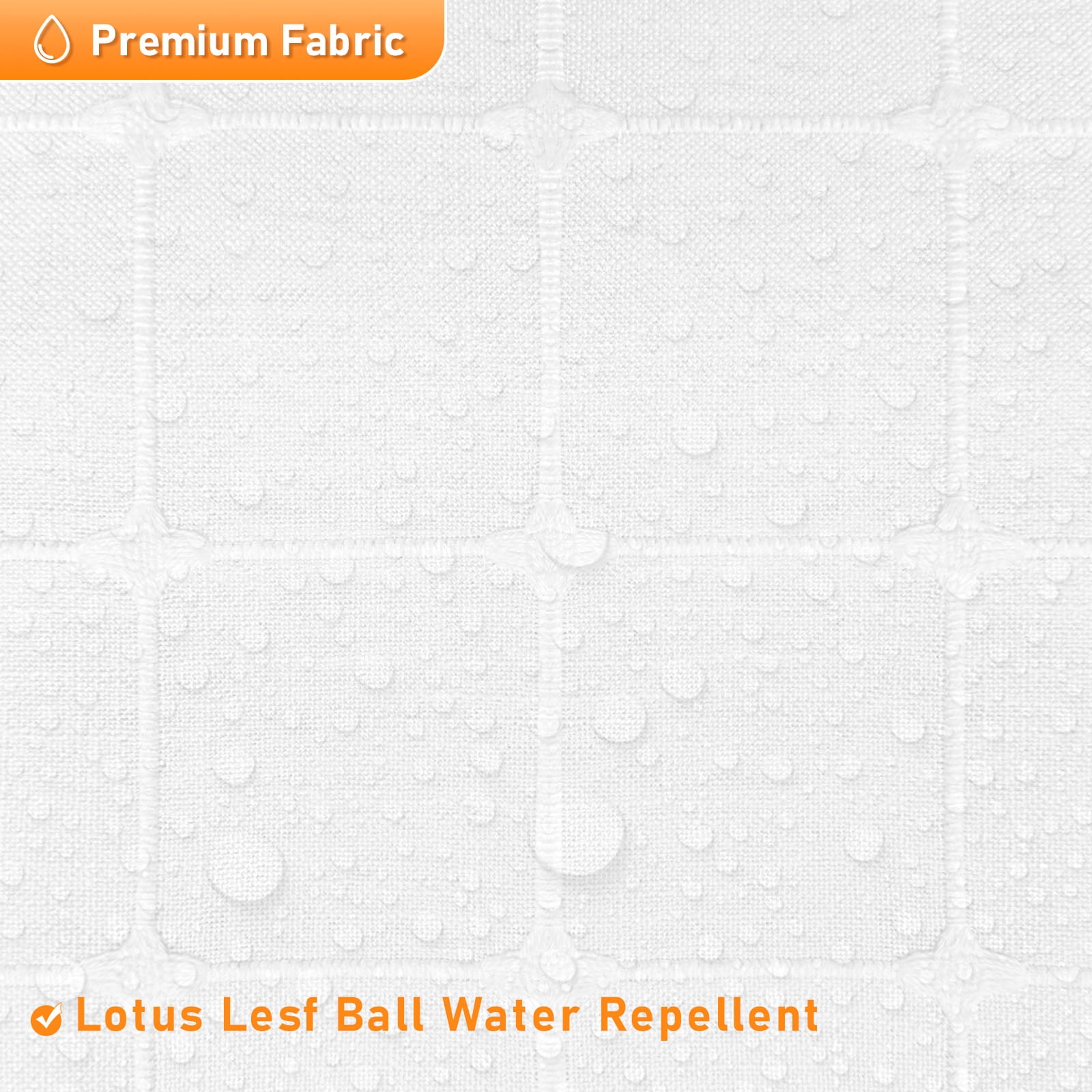 Lipa Boho Farmhouse Shower Curtain,Rustic Linen Blend Grid Shower Curtain with Tassels,Bathroom Shower Curtain with 12 Hooks,White,72" x 72"