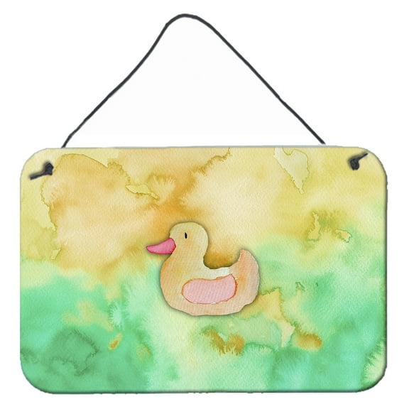 Carolines Treasures BB7351DS812 Rubber Duckie Watercolor Wall or Door Hanging Prints  8x12 multicolor