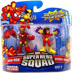 Marvel Super Hero Squad ~ Small Figures Iron Man ~ Wolverine ~ Spider-Man ~ Hulk 