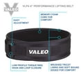 Valeo VLP4 Performance Low Profile 4 Inch Lifting Belt, Weight Lifting