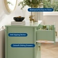 thumbnail image 6 of Modern Wood Nightstand Fluted Dresser for Bedroom, 27.5" Wide 3-Drawer Bedside Tables, Storage End Table Chest of Drawers, for Living Room, Hallway, Entryway, 6 of 8