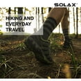 thumbnail image 6 of Solax Men's 72% Merino Wool Hiking Socks Outdoor Trail Trekking Cushioned Breathable Low Cut Ankle Socks 3 Pairs (LG Asst138), 6 of 8