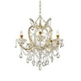 thumbnail image 2 of 22" Bella Petite Crystal Chandelier – 5-Light Gold & Crystal Fixture w/ Included LED Bulbs for Dining Rooms & Bedrooms (Hardwired Installation)​, 2 of 5