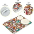 thumbnail image 3 of FREEAMG Dish Drying Mat Dog Hipster Coffee Maker Mat Bar Protector Spring Summer Housewarming Gift 16"× 18", Microfiber Multi-Purpose Counter Rack Sink Drainer Pad, 3 of 6