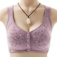 thumbnail image 2 of Mrat Strapless Bras for Women Seamless Yoga Running Lace Bralettes Plus Size Bralette Bralettes for Women Plus Size Strapless Large Bust Push up Bras Breathable Bra Purple S, 2 of 2