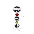 thumbnail image 2 of Vickerman M149727 Noir, Blanc & Rouge Lime Finial Chevron - 24 Po., 2 of 2