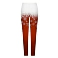 thumbnail image 5 of BLVB Christmas Leggings for Women Fall Winter Stretchy Lounge Pants Snowflake Printed Casual Comfy Trousers for Vacation, 5 of 5