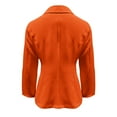 thumbnail image 5 of Uooqdmx Blazers for Women Suits Autumn and Winter Solid Color Simple Long Sleeve Suit Collar Coat Blazers for Women Business Casual Red M, 5 of 6