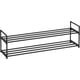 thumbnail image 1 of SONGMICS - Zapatero Organizador de Zapatos de 2 Niveles, Estante de Almacenamiento de Metal, Vertical o Boca Abajo, para 15-18 Pares, apilable, para Entrada, 11.8 x 46.1 x 13.4 Pulgadas, Color Negro, 1 of 5