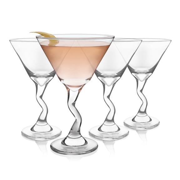 Libbey Z-Stem Martini Glasses, 9-ounce, Set of 4