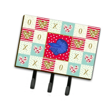 Super Delta Tail Betta Love Leash or Key Holder Red