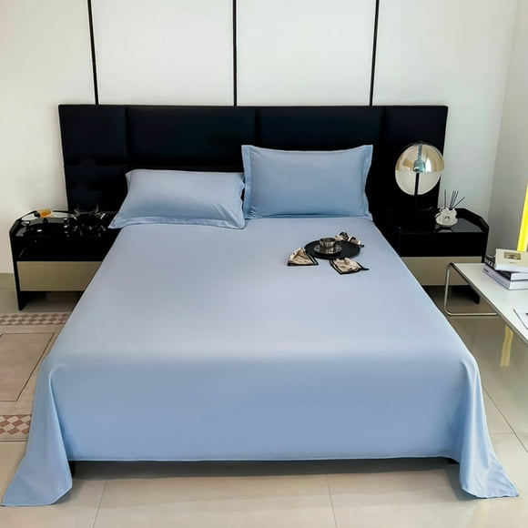 Nilvkv Bed Sheet Dormitory Bed Sheet Friendly Home Solid Color Easy Double Brushed Bed Sheet