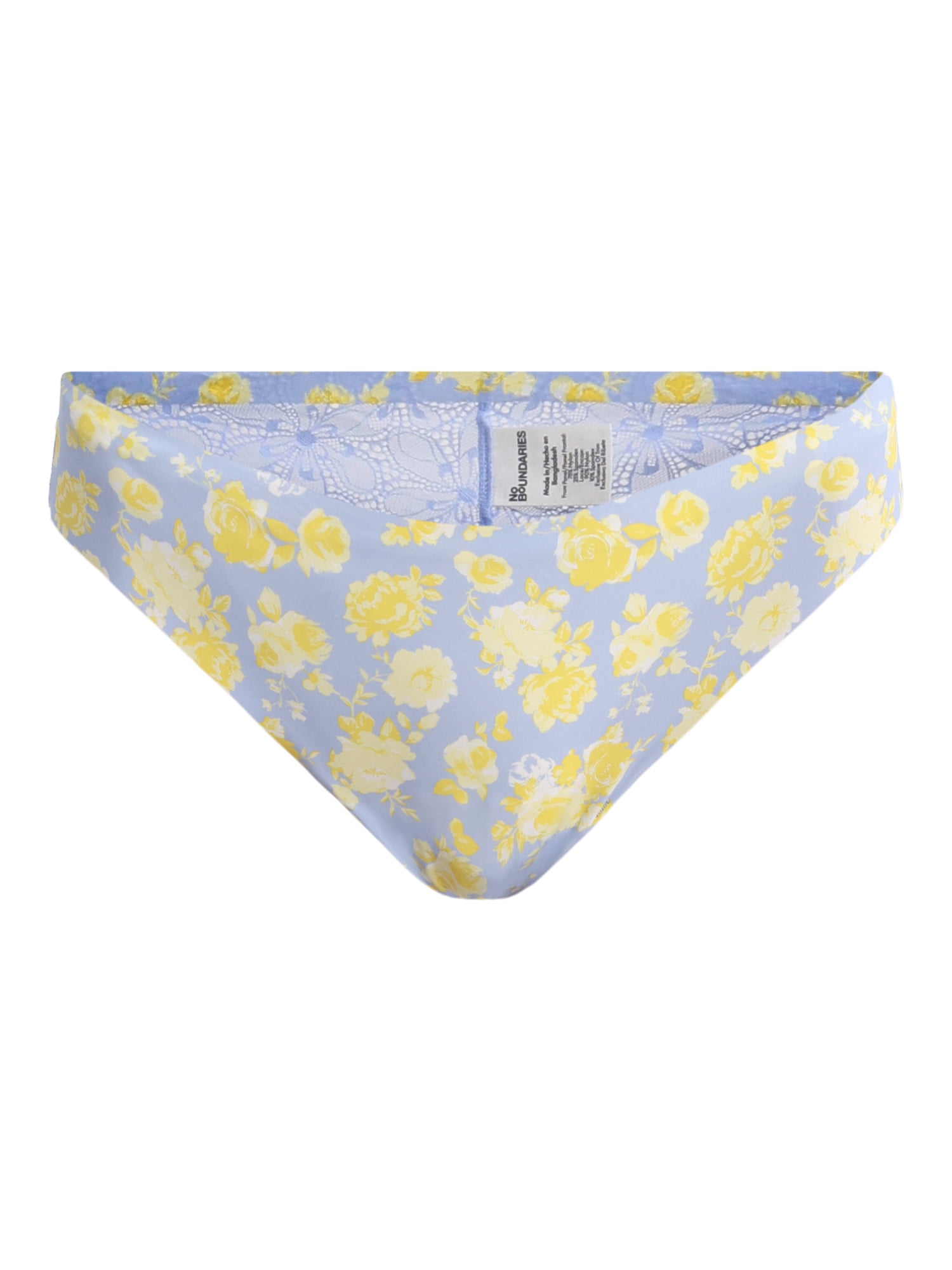 (3 pack) No Boundaries Micro Sheer Lace Cheeky Panties, Women’s