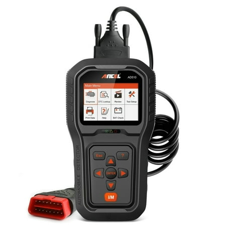 Ancel AD510 Pro OBD2 Scanner with Battery Voltage Detection Tester Check Engine Light Code Reader Erase Codes Live Data Stream On-Board Monitor Test EVAP System Test VIN OBD 2 Diagnostic Scan (Best On Board Diagnostic Tool)