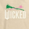 thumbnail image 2 of Wicked: Part 2 - Wand And Broomstick Logo - Men's Long Sleeve Crew Fleece Sweatshirt, 2 of 4
