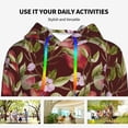 thumbnail image 4 of Daiia Leaf And Fruit Pattern Women's Fashion Hoodies & Sweatshirts with Kangaroo Pocket Hooded Sweatshirt with Eye-catching Drawstrings-Medium, 4 of 7