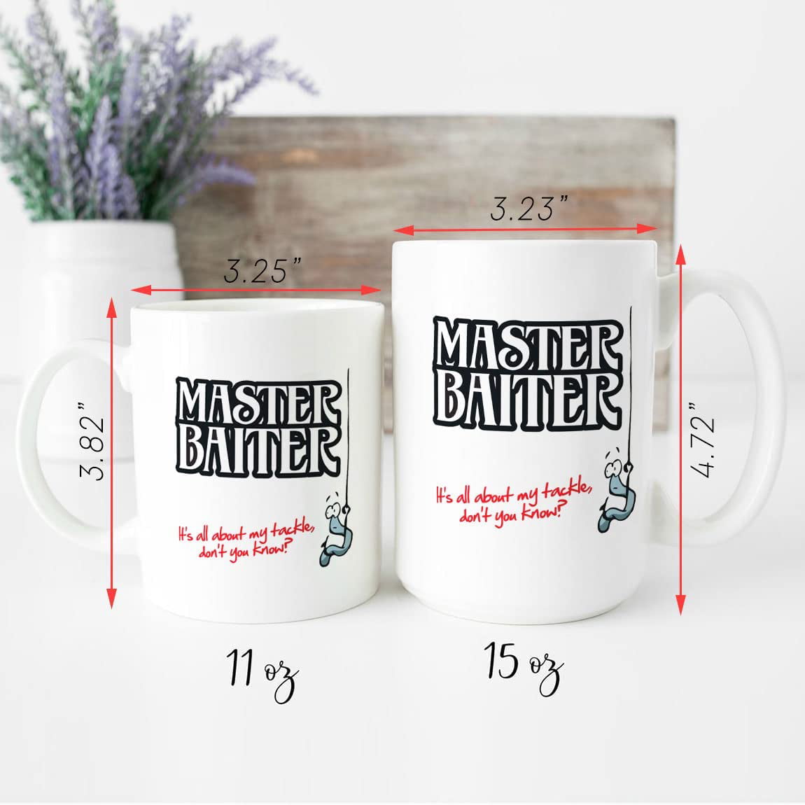 Dad Fishing Mug For Him Father Father's Day Funny Gag Joke Gift From Son,  Big Rod, Fisherman Gifts Ceramic 11oz And 15oz Coffee Or Tea Cup :  : Home