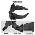 thumbnail image 4 of Unique Bargains 1 Pc Double Layered Bow Knot Headband Hairband for Women Gray 2.6 Inch Wide, 4 of 7