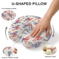 thumbnail image 4 of Neck Pillow Independence Day Stars Stripes Bow Travel Pillow Memory Foam U Shaped Pillows, Bowknot on Beige Linen Travel Neck Pillows for Airplane Car Office Home Sleeping Rest, 4 of 9