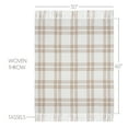 thumbnail image 5 of VHC Brands Woven Plaid Modern Farmhouse Throw Blanket, Wheat, 60x50, 5 of 5