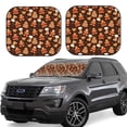 thumbnail image 1 of Balery Christmas Gingerbread Cookies Parasol para parabrisas de coche de 2 piezas | Parasol plegable para parabrisas delantero de coche para la mayoría de sedanes-Medium, 1 of 6