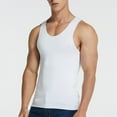 thumbnail image 2 of Caqnni Mens Tank Tops Big and Tall, Men's Sleeveless Tank Tops Summer Crewneck Solid Loose Fit Shirt Workout Gym Jogging Moisture Wicking Top Summer Quick Dry (Z06-White,XL), 2 of 3