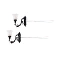 thumbnail image 4 of Milaget 2x Dollhouse LED Wall Sconces Ornament Building Sand Table Street Lights F, 4 of 9